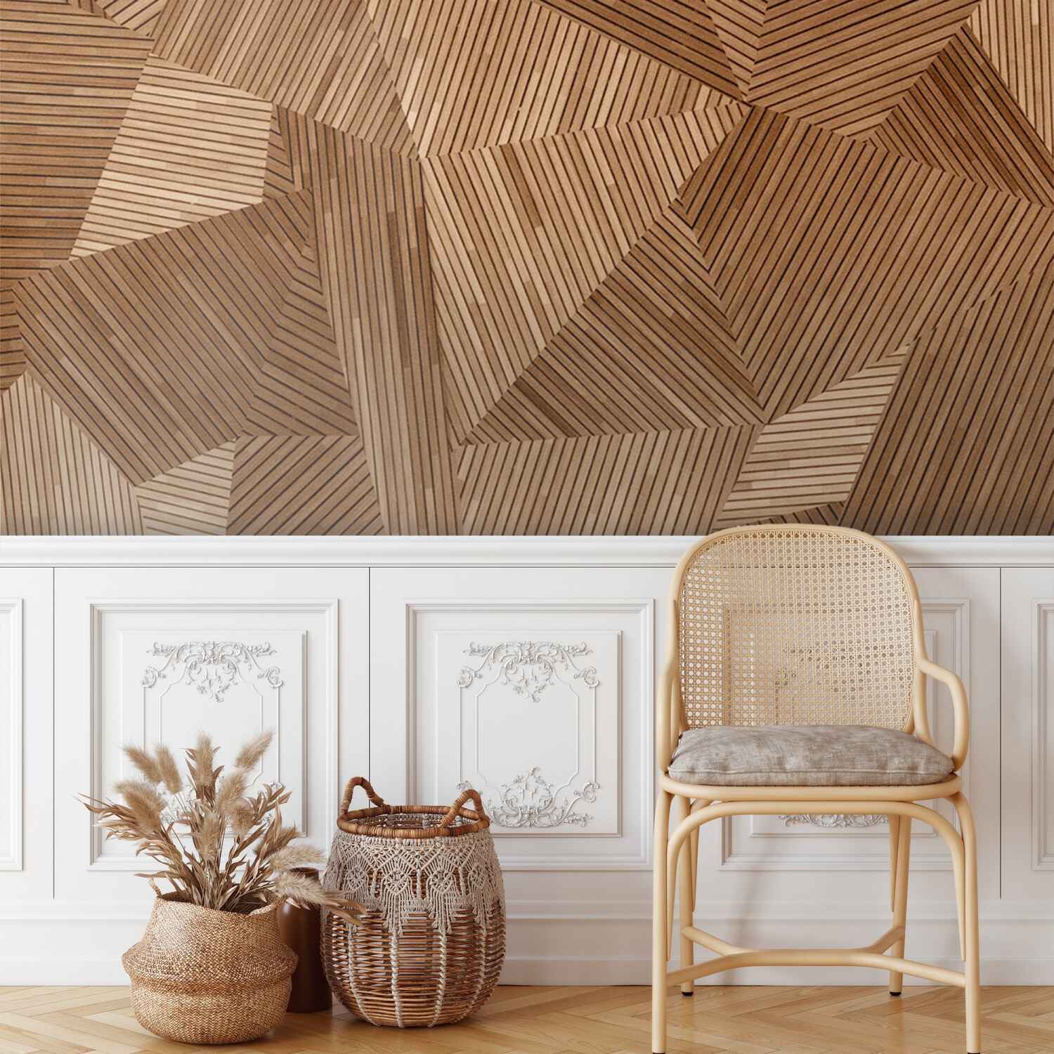 Herringbone Haven Marrón