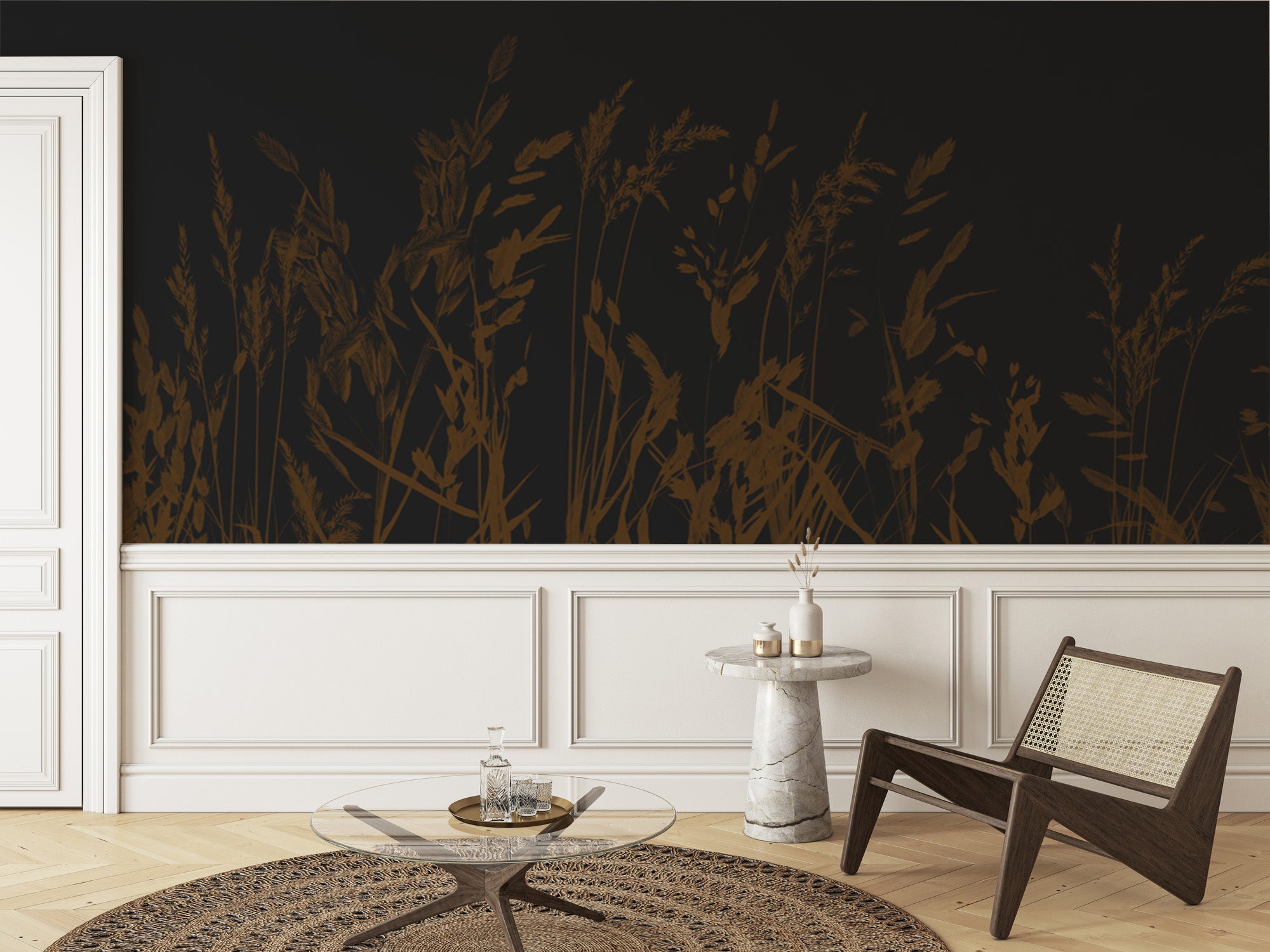 Whispering Reeds Wallpaper Brown