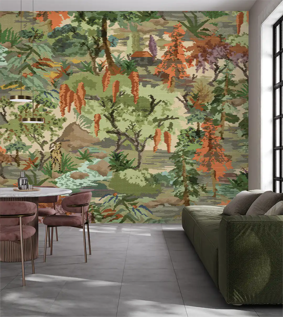 Enchanted Forest Tapestry Verde