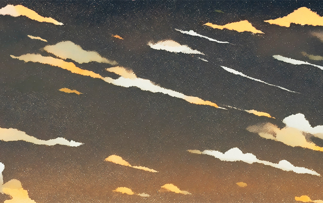 Yellow dynamic night sky sample