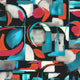 Abstract artistry black mural