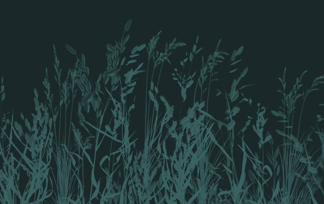 Whispering Reeds Wallpaper Blue Sample