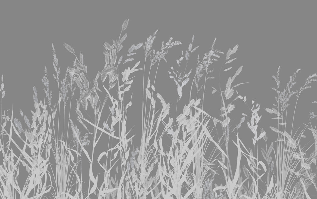 Whispering Reeds Wallpaper Gray Sample