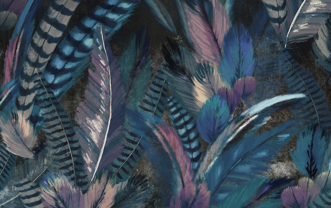 Vibrant Plumes Azul