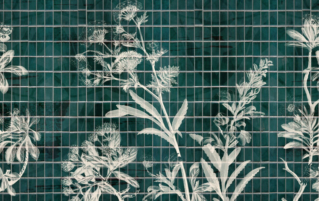 Δείγμα Botanical Grid Verde