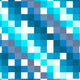 Mosaïque bleue colorée