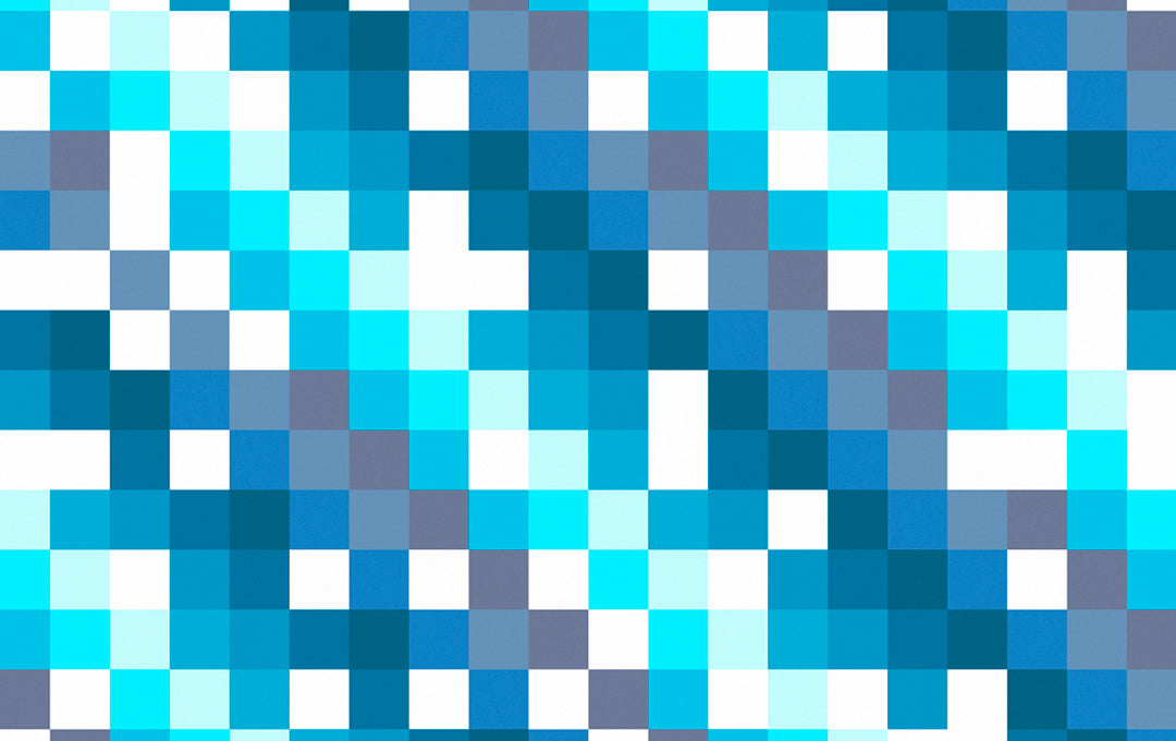 Amostra colorida em mosaico azul