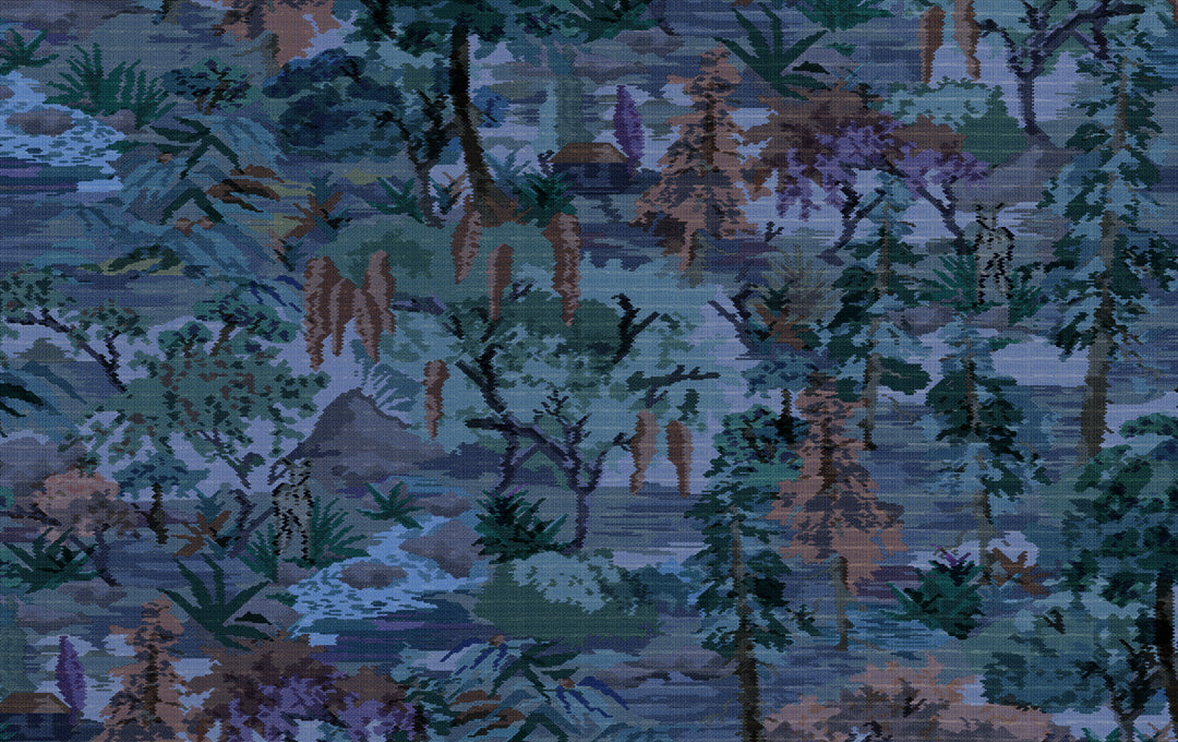 Enchathed Forest Tapestry Blue