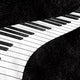 Black and white curve piano