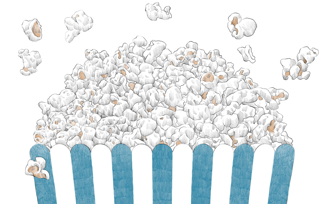 Popcorn ilo sininen näyte