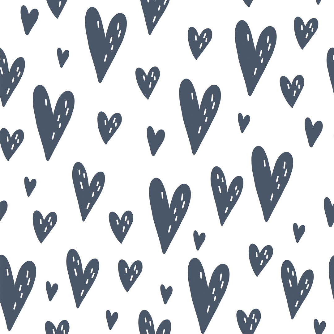 Black and White Chaming Hearts Sample