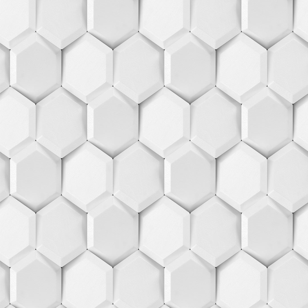 Échantillon hexagonal blanc harmonie