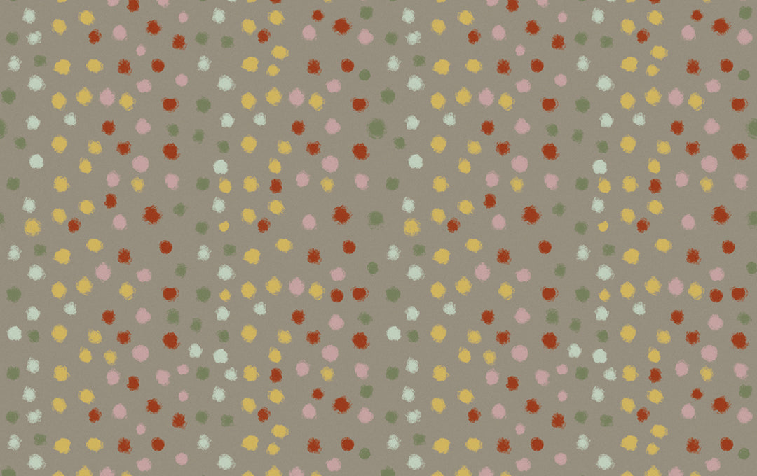 Arty Dots Brown Sample