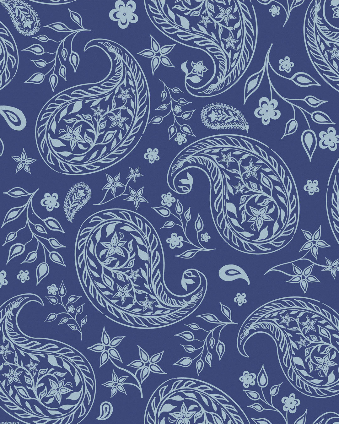 Sininen Paisley bandana -näyte